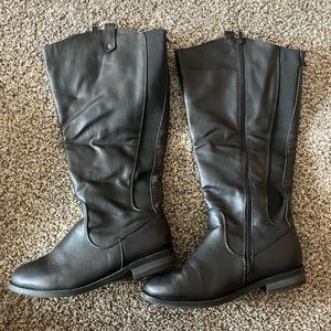 Black Knee High Boots